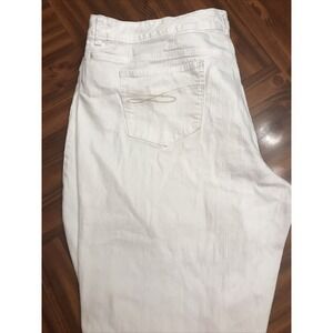 Style & Co Women Plus 24W White Jean Capri Pants‎ Pockets
